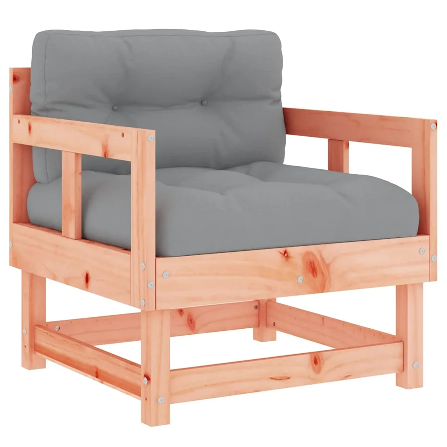 Chaises de jardin avec coussins lot de 2 bois massif douglas - 3