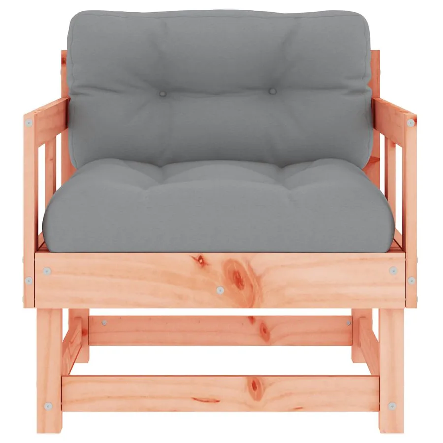 Chaises de jardin avec coussins lot de 2 bois massif douglas - 4