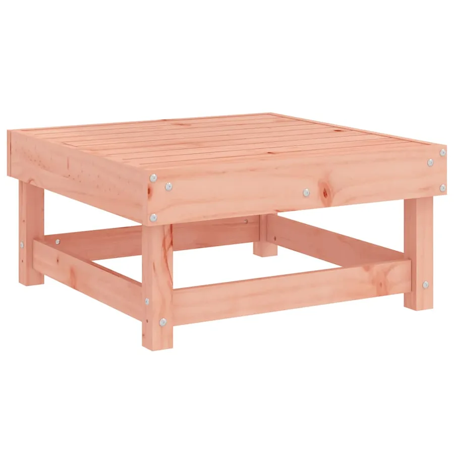 Repose-pied de jardin avec coussin bois massif douglas - 3