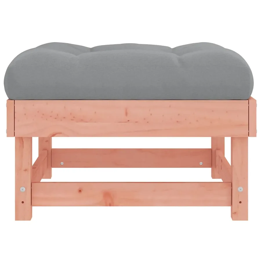 Repose-pied de jardin avec coussin bois massif douglas - 5