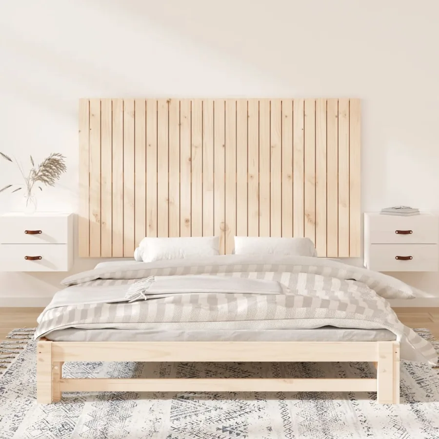 Tête de lit murale 159,5x3x90 cm Bois massif de pin - 3