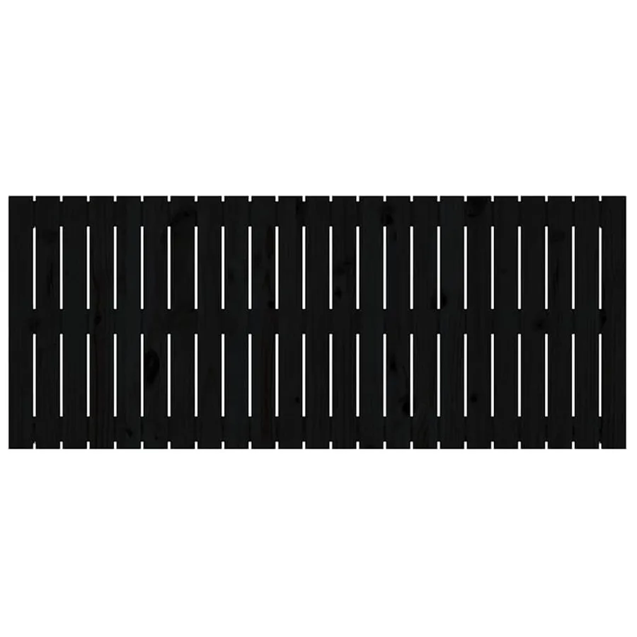 Tête de lit murale Noir 147x3x60 cm Bois massif de pin - 4