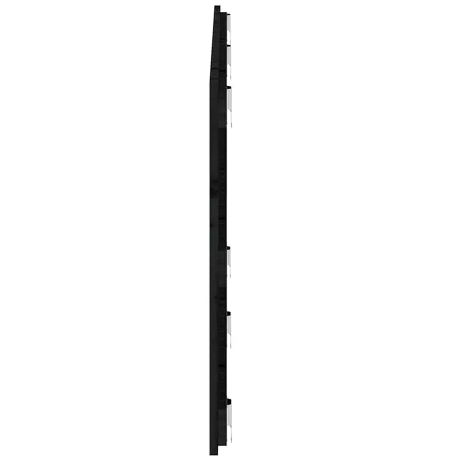 Tête de lit murale Noir 147x3x60 cm Bois massif de pin - 5