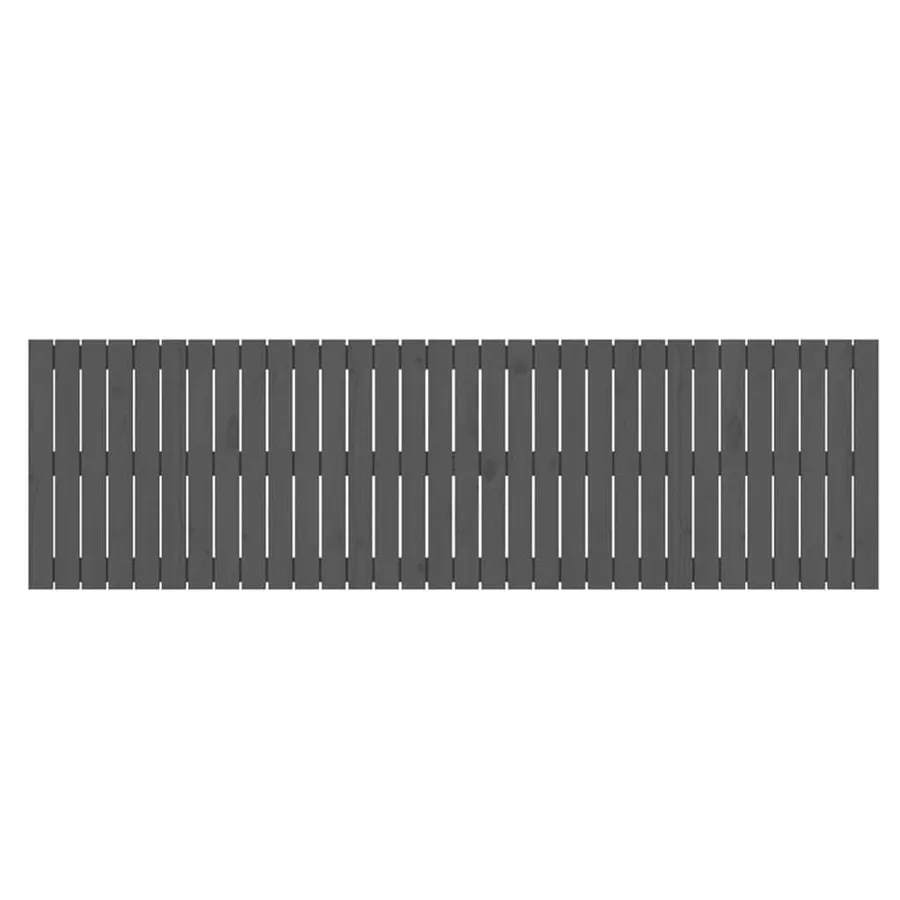 Tête de lit murale Gris 204x3x60 cm Bois massif de pin - 4