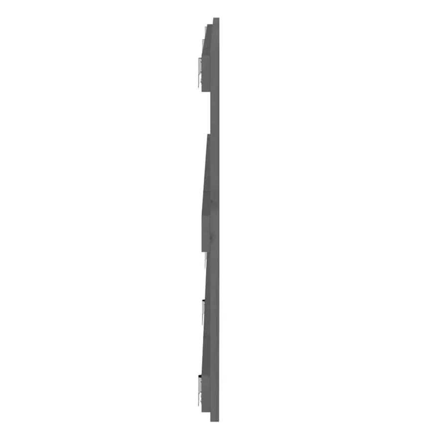 Tête de lit murale Gris 204x3x60 cm Bois massif de pin - 5