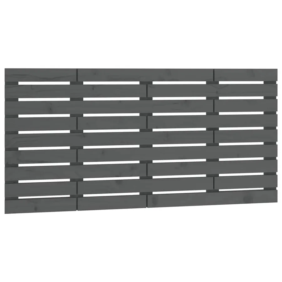 Tête de lit murale Gris 141x3x63 cm Bois massif de pin - 2