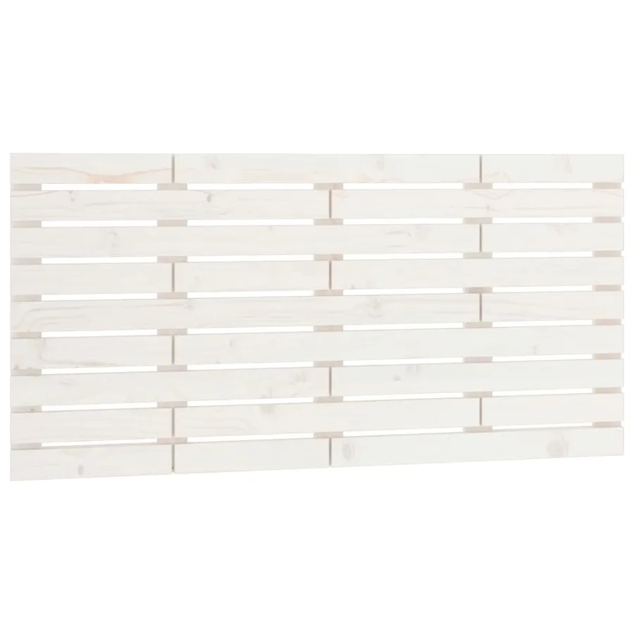 Tête de lit murale Blanc 146x3x63 cm Bois massif de pin - 2