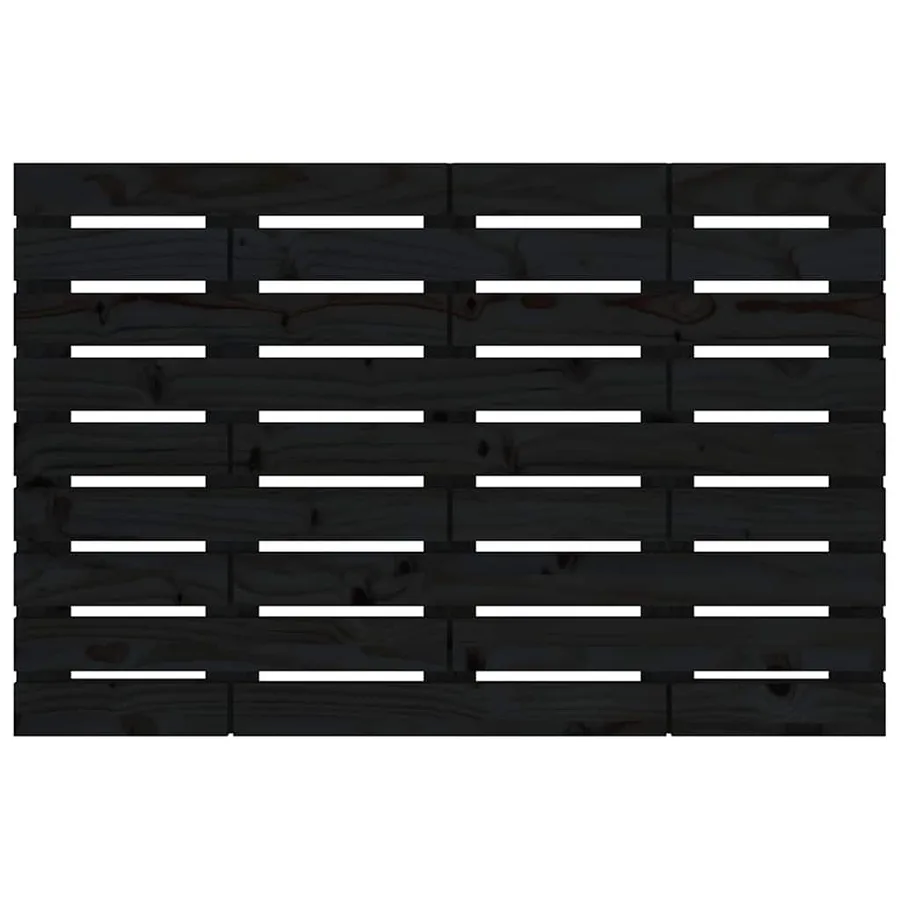 Tête de lit murale Noir 106x3x63 cm Bois massif de pin - 4