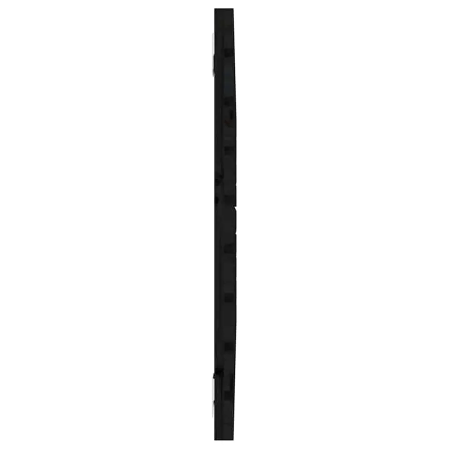Tête de lit murale Noir 106x3x63 cm Bois massif de pin - 5