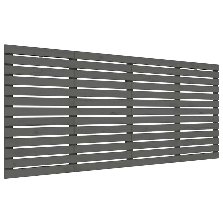 Tête de lit murale Gris 156x3x91,5 cm Bois massif de pin - 2
