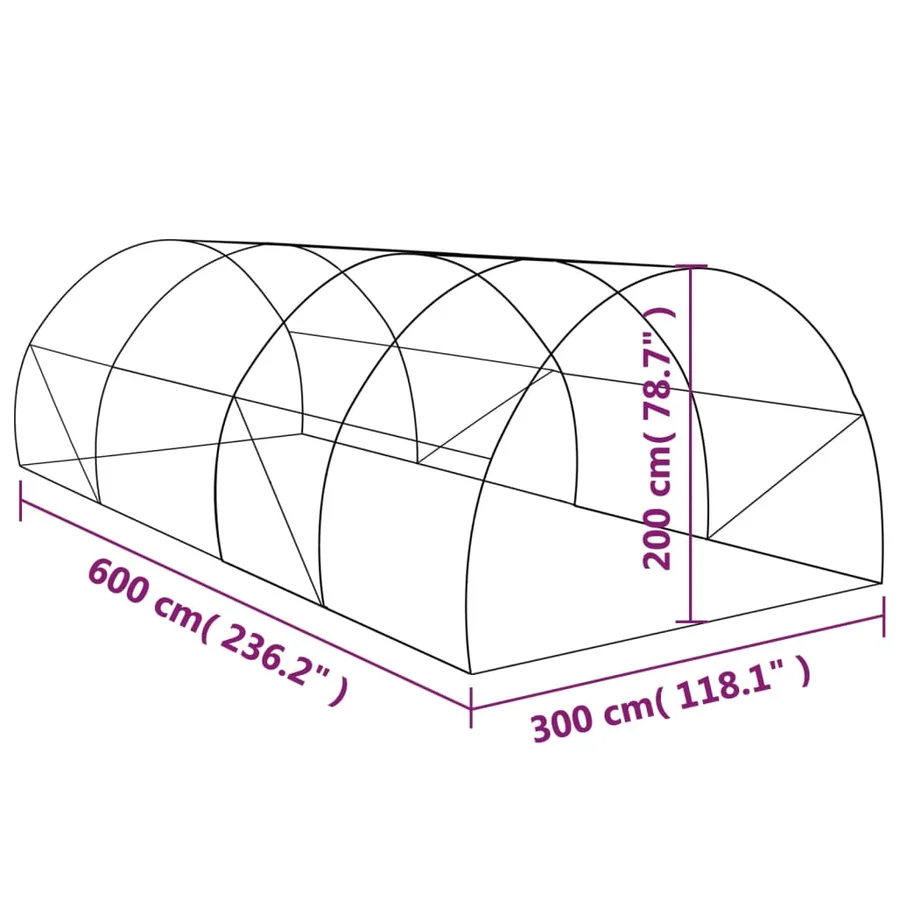 Serre 18 m² 600x300x200 cm - 13