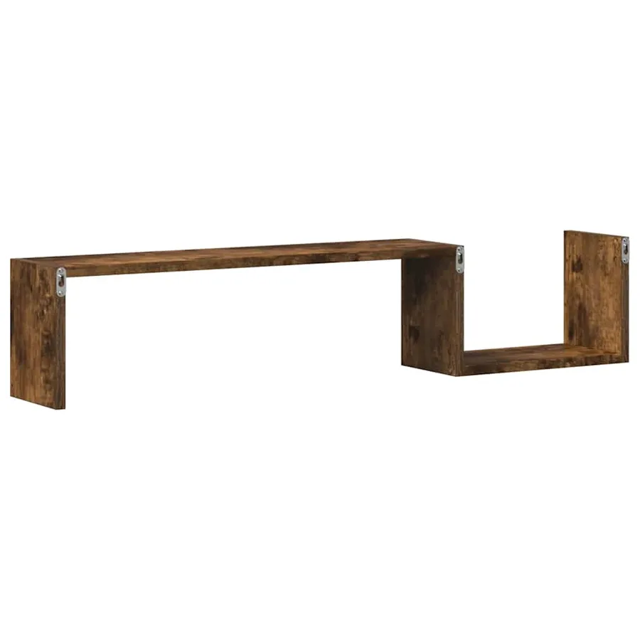 Étagères murales 2 pcs Chêne fumé 100x15x20cm Bois d’ingénierie - 6