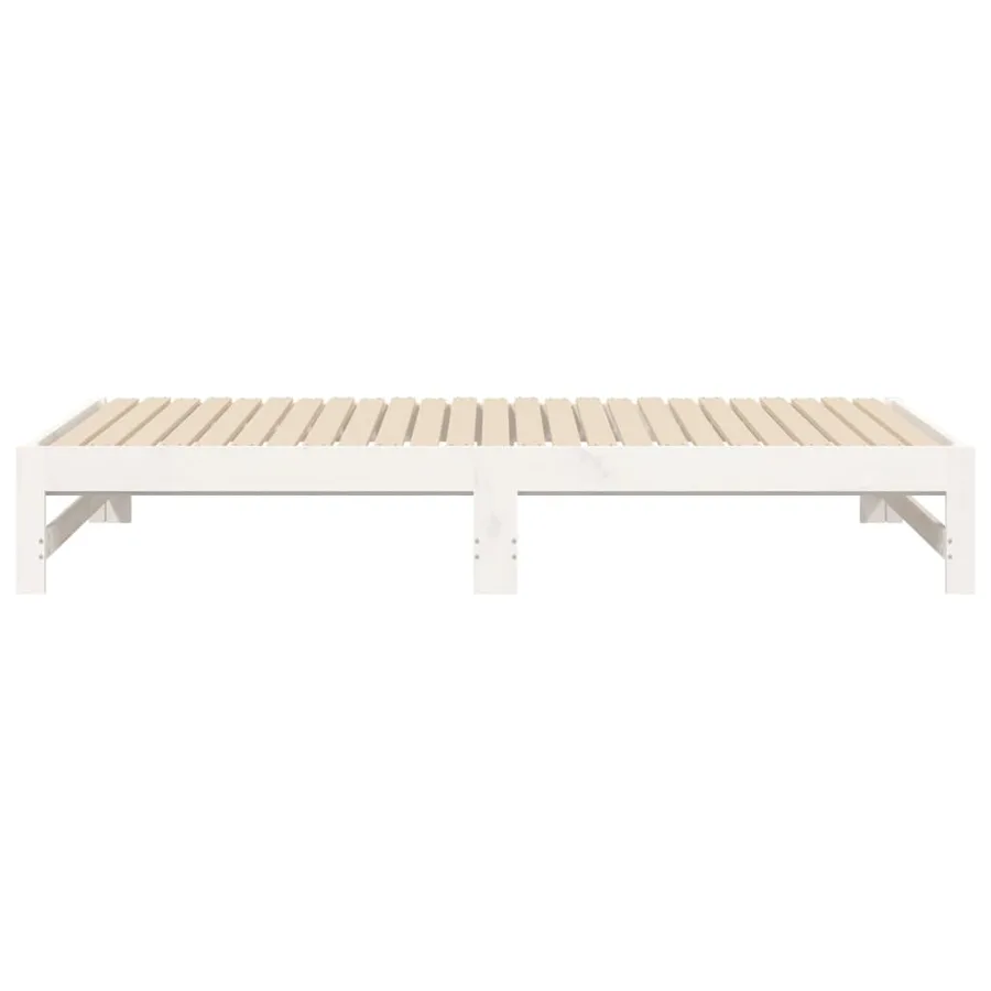 Lit coulissant sans matelas blanc 2x(75x190) cm - 10