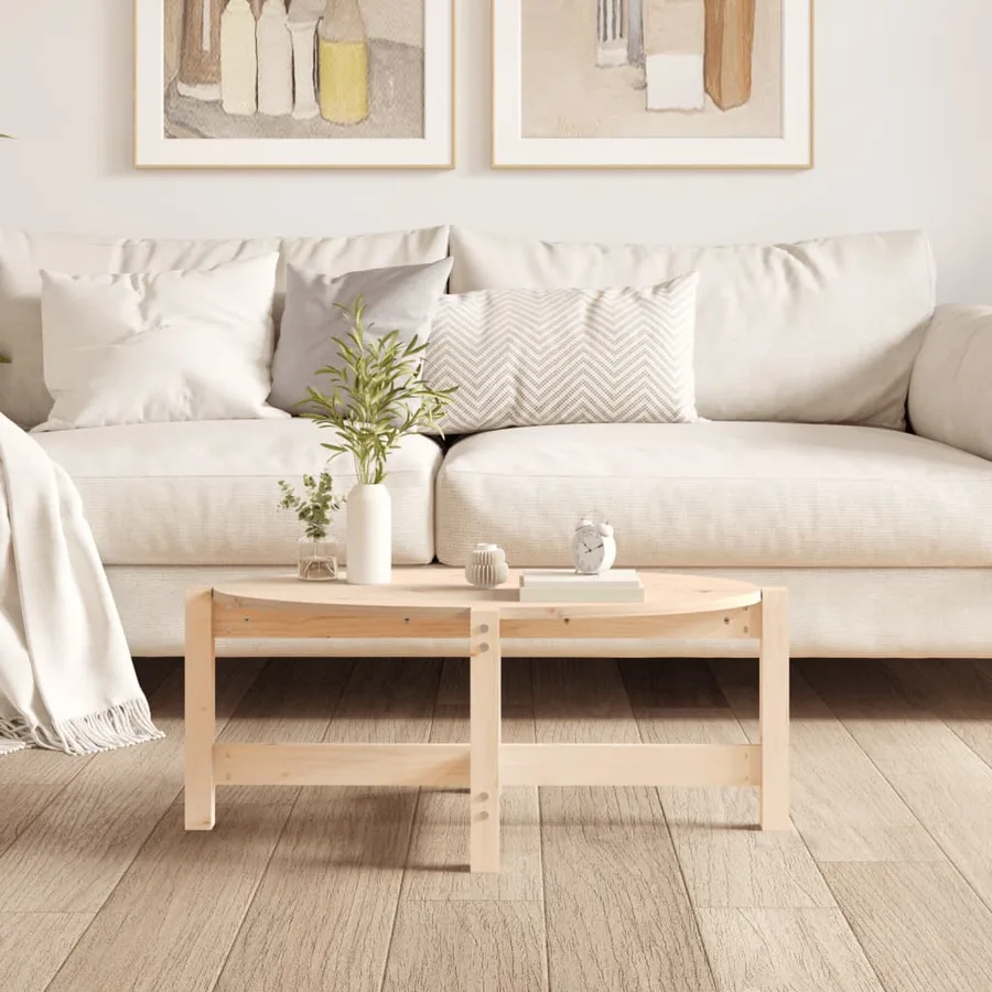 Table basse 87x48x35 cm Bois massif de pin - 3