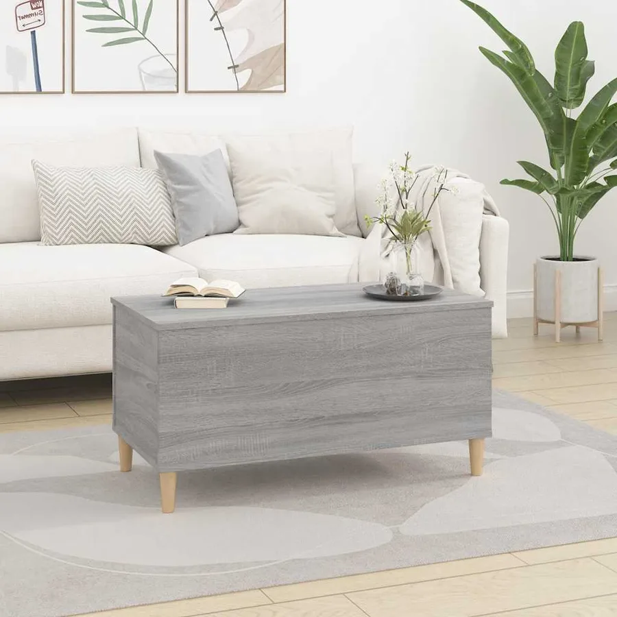 Table basse Sonoma gris 90x44,5x45 cm Bois d'ingénierie - 3