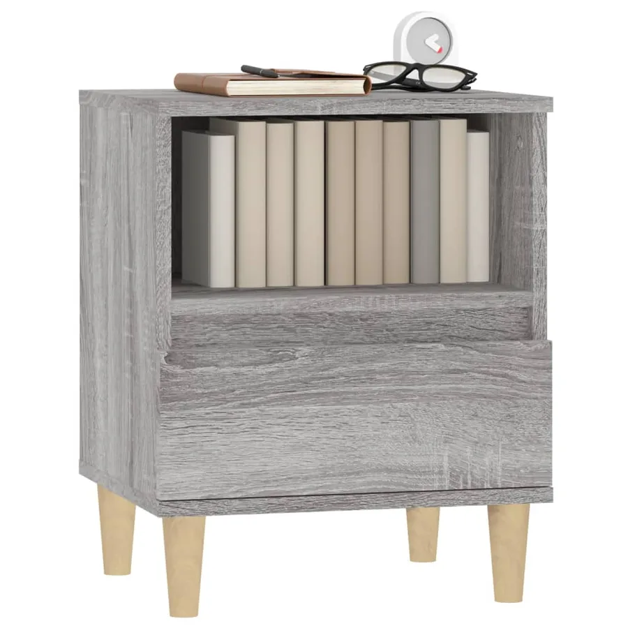Table de chevet Sonoma gris 40x35x50 cm - 4