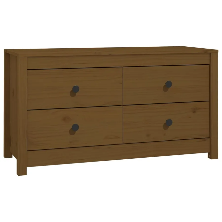 Armoire latérale Marron Miel 100x40x54 cm Bois de pin massif - 2