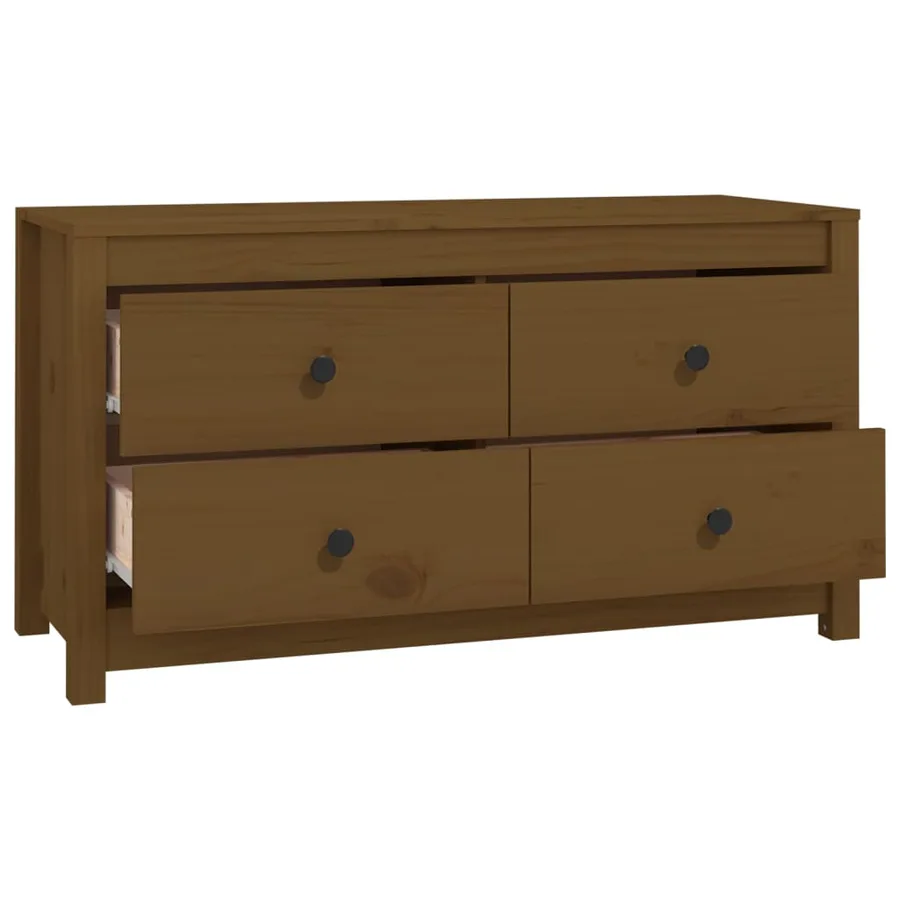 Armoire latérale Marron Miel 100x40x54 cm Bois de pin massif - 3