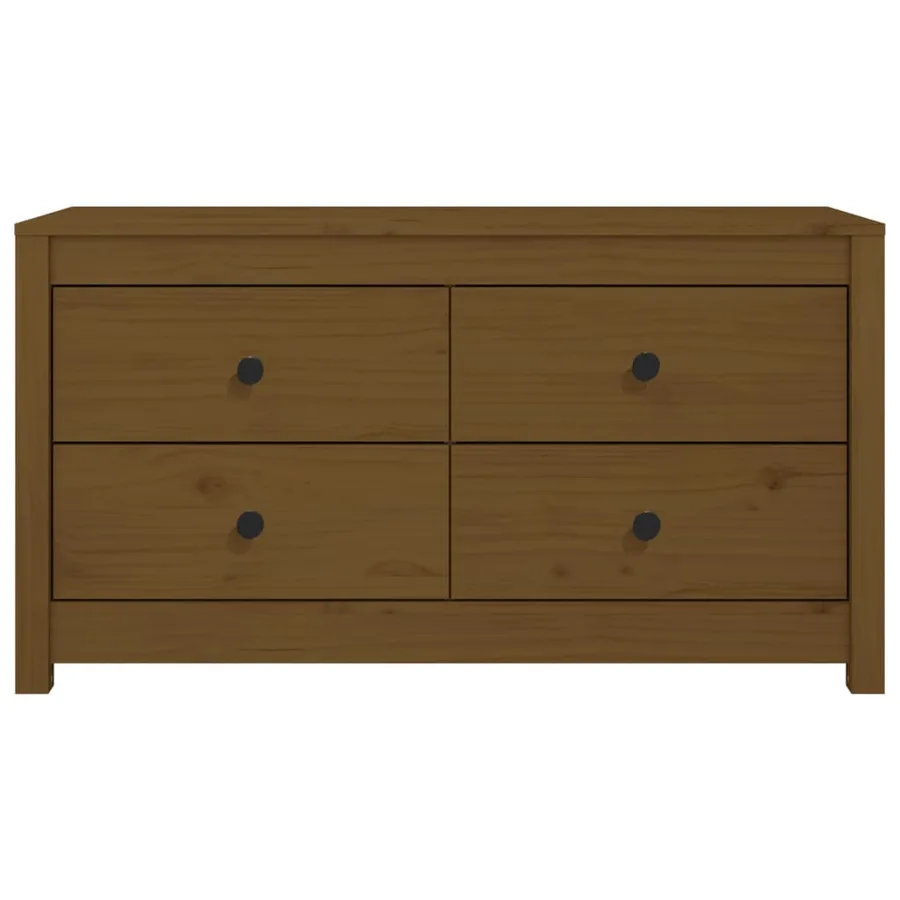 Armoire latérale Marron Miel 100x40x54 cm Bois de pin massif - 4
