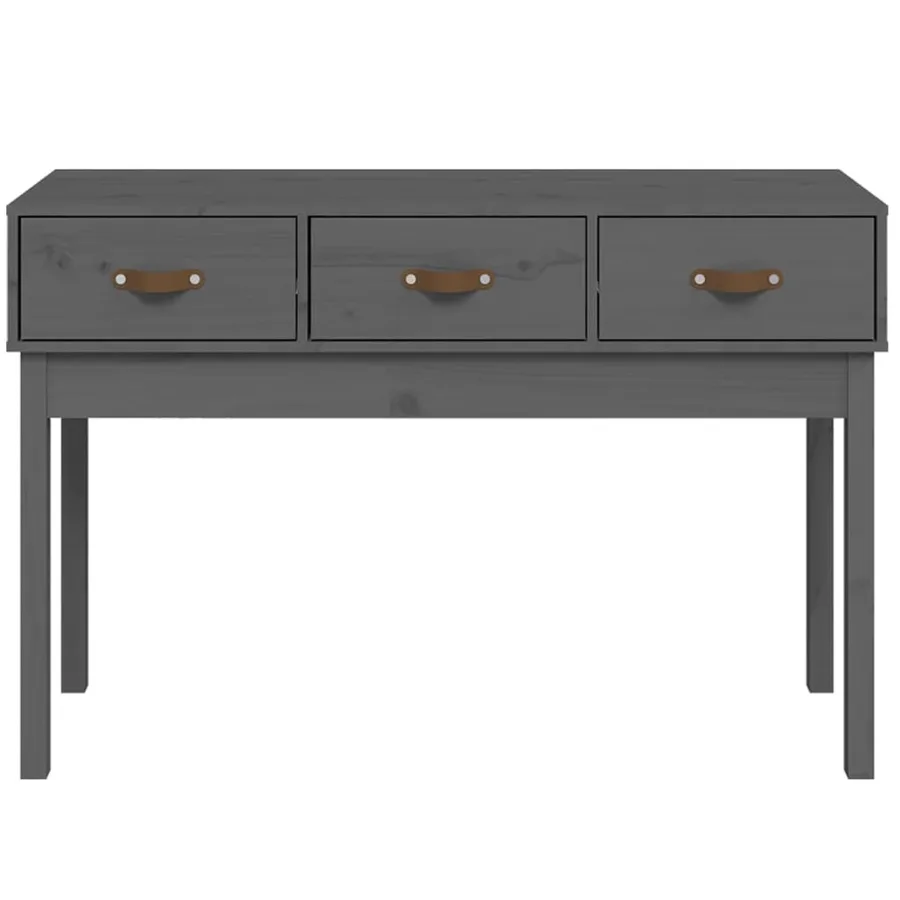 Table console Gris 114x40x75 cm Bois massif de pin - 3