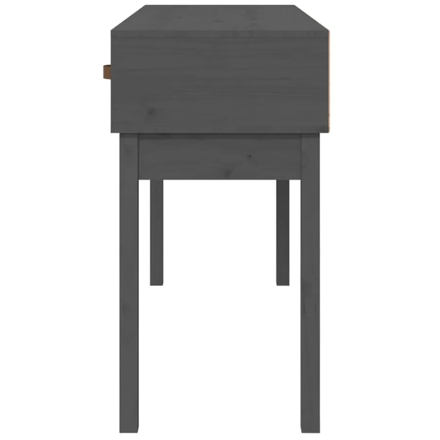 Table console Gris 114x40x75 cm Bois massif de pin - 5