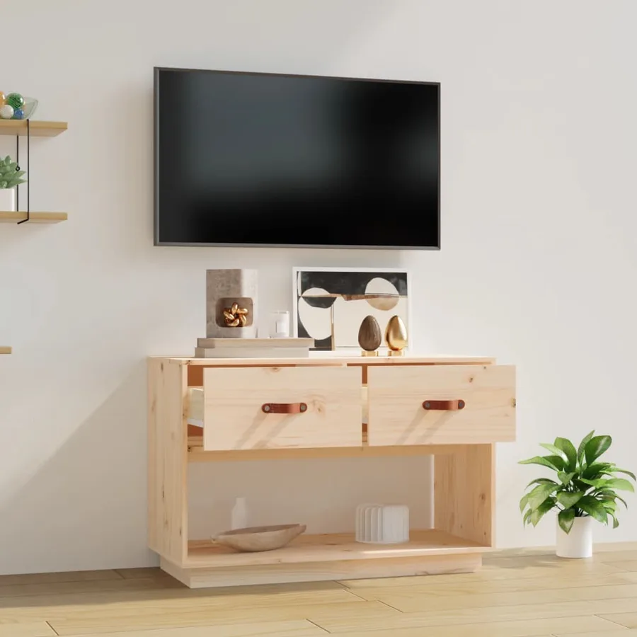 Meuble TV 90x40x60 cm Bois de pin massif - 3
