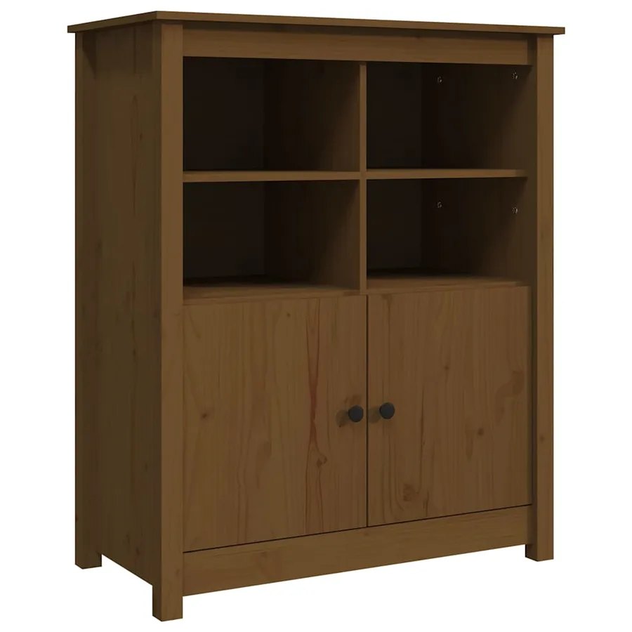 Buffet Marron miel 83x41,5x100 cm Bois massif de pin - 2
