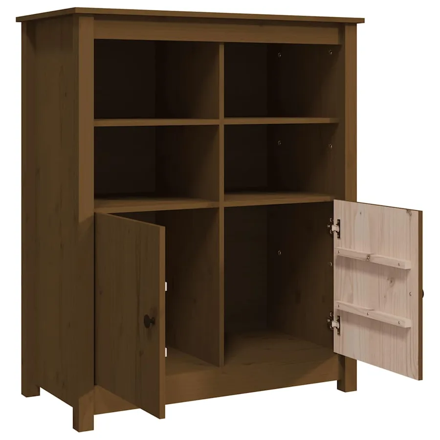 Buffet Marron miel 83x41,5x100 cm Bois massif de pin - 7