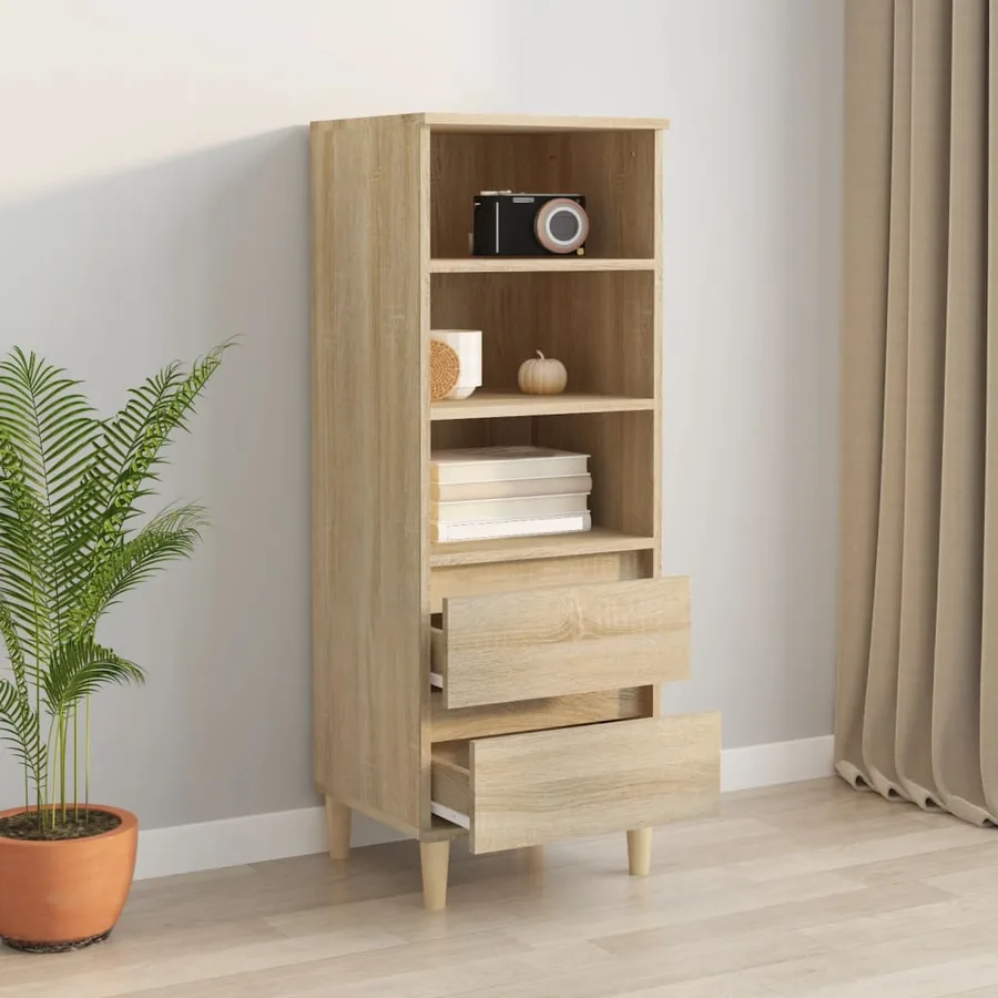Buffet haut Chêne sonoma 40x36x110 cm Bois d'ingénierie - 6