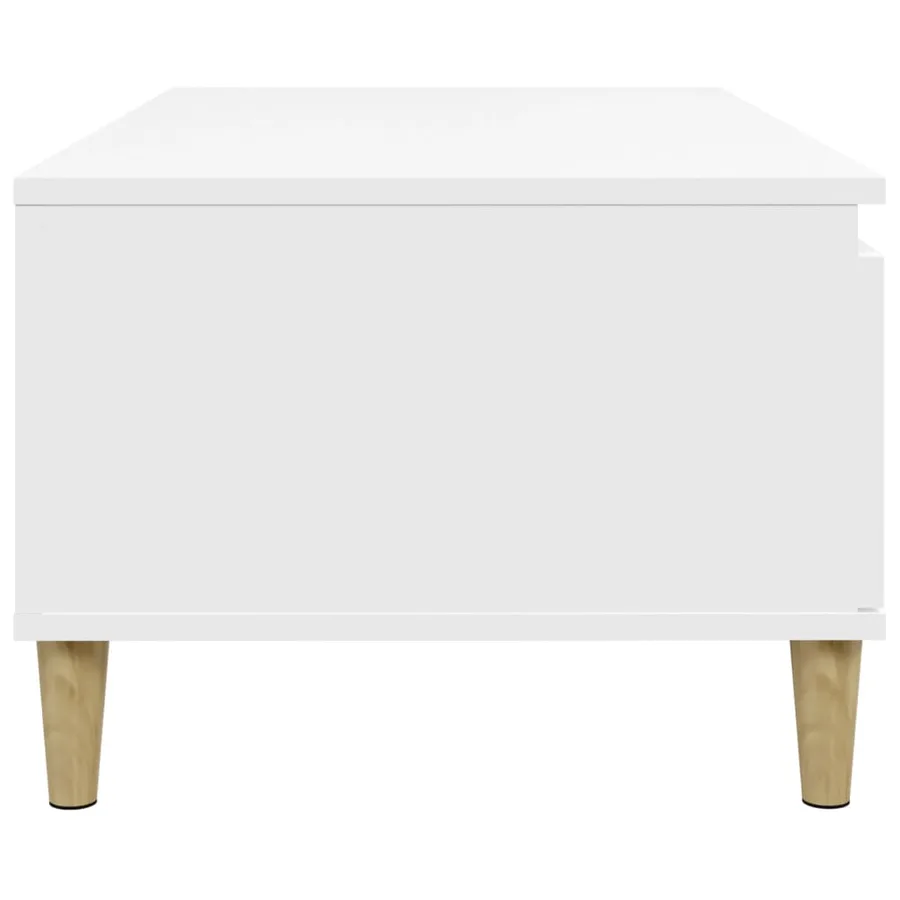 Table basse Blanc 90x50x36,5 cm Bois d'ingénierie - 8