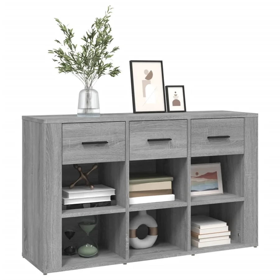Buffet Sonoma gris 100x30x59,5 cm Bois d'ingénierie - 4