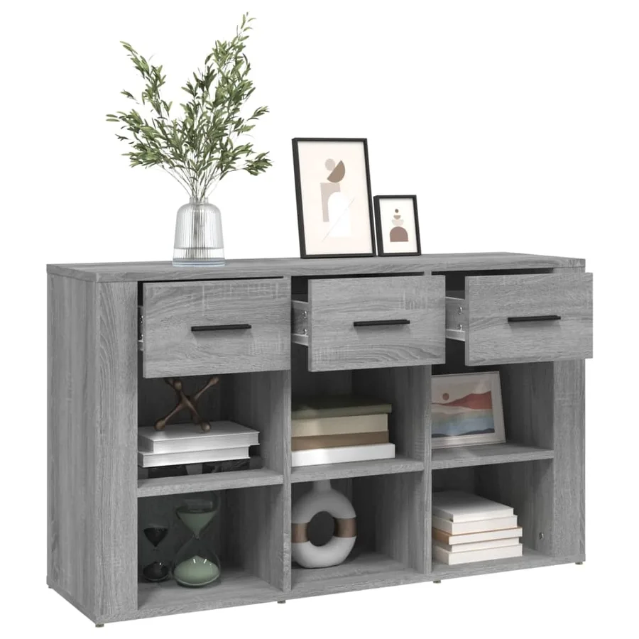 Buffet Sonoma gris 100x30x59,5 cm Bois d'ingénierie - 5