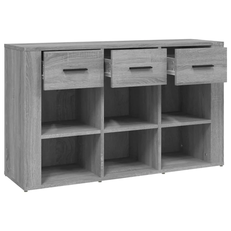 Buffet Sonoma gris 100x30x59,5 cm Bois d'ingénierie - 8