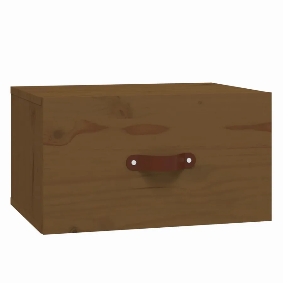 Tables de chevet murales 2 pcs Marron miel 40x29,5x22 cm - 5