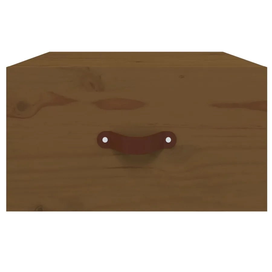 Tables de chevet murales 2 pcs Marron miel 40x29,5x22 cm - 6