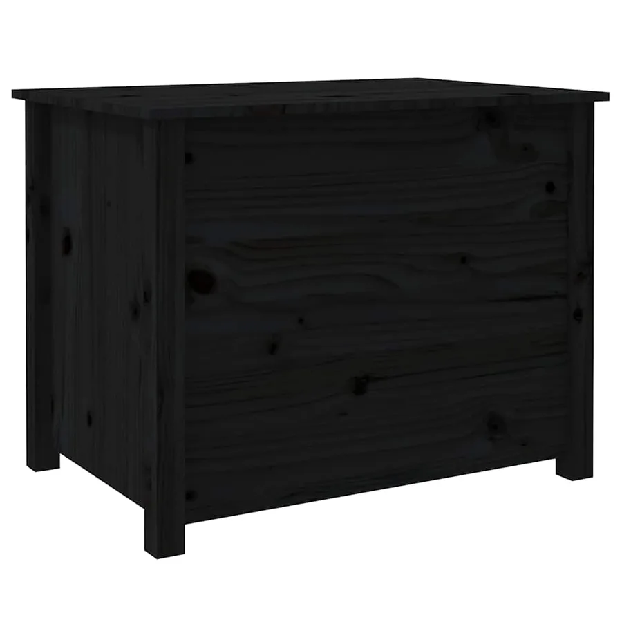 Table basse Noir 71x49x55 cm Bois massif de pin - 9