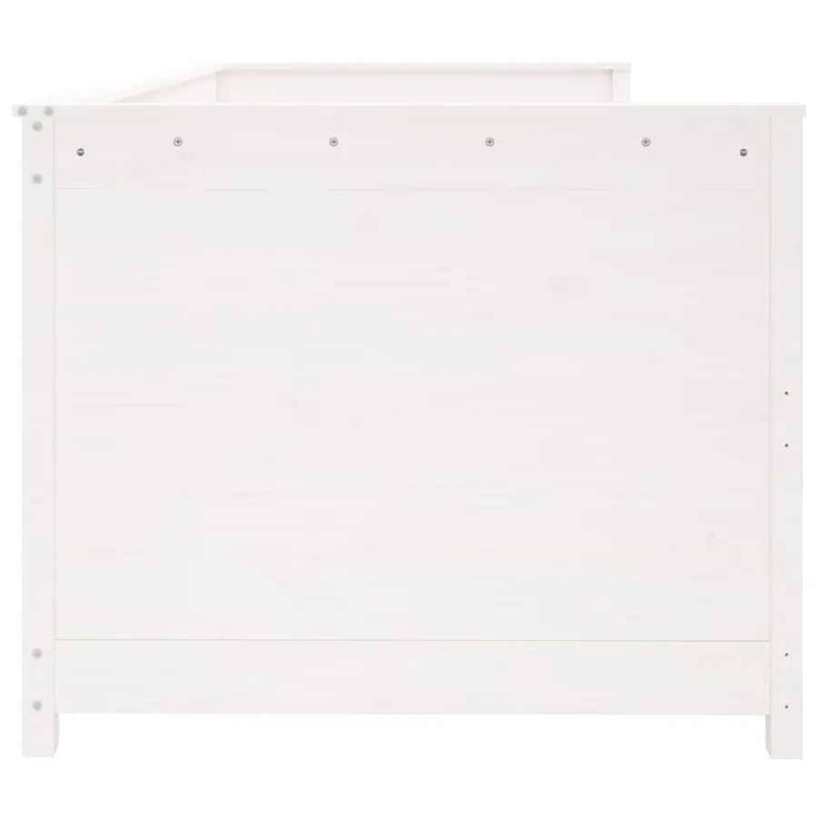Lit de jour sans matelas blanc 80x200 cm bois de pin massif - 11