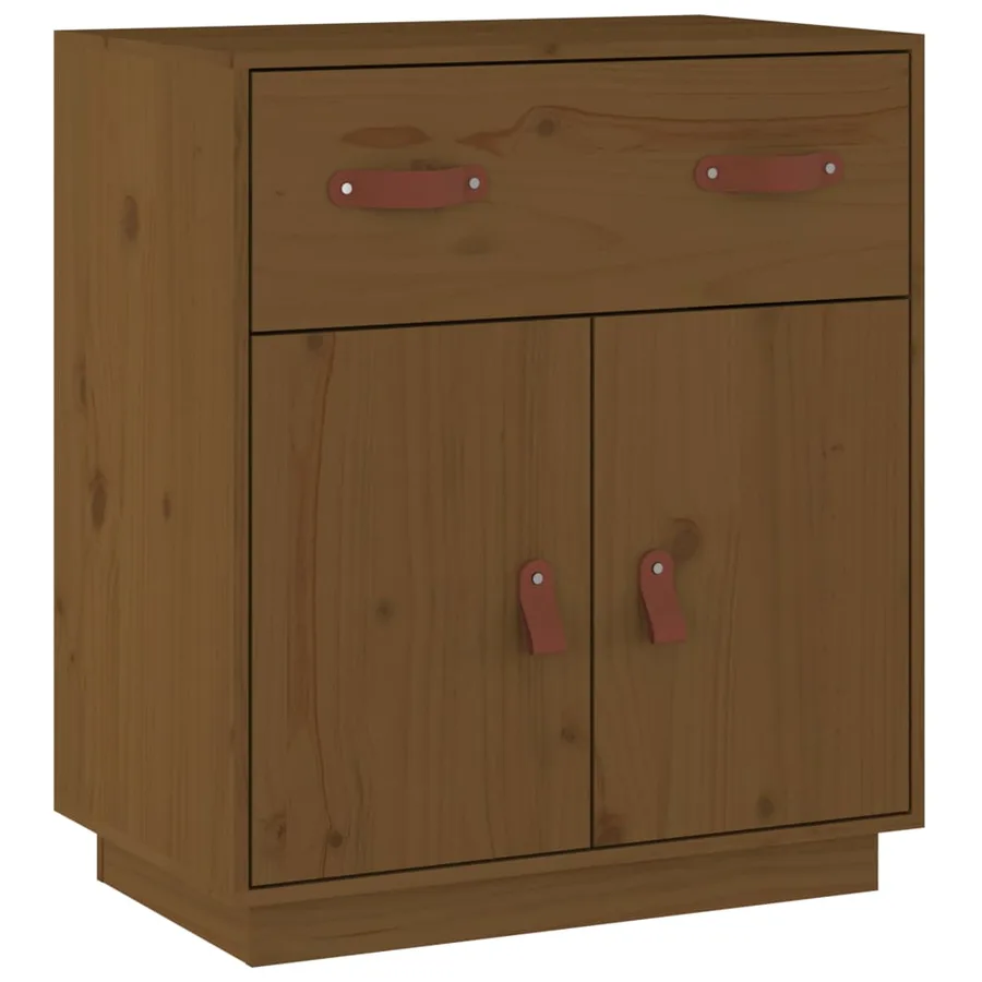 Buffet Marron miel 65,5x40x75 cm Bois massif de pin - 2