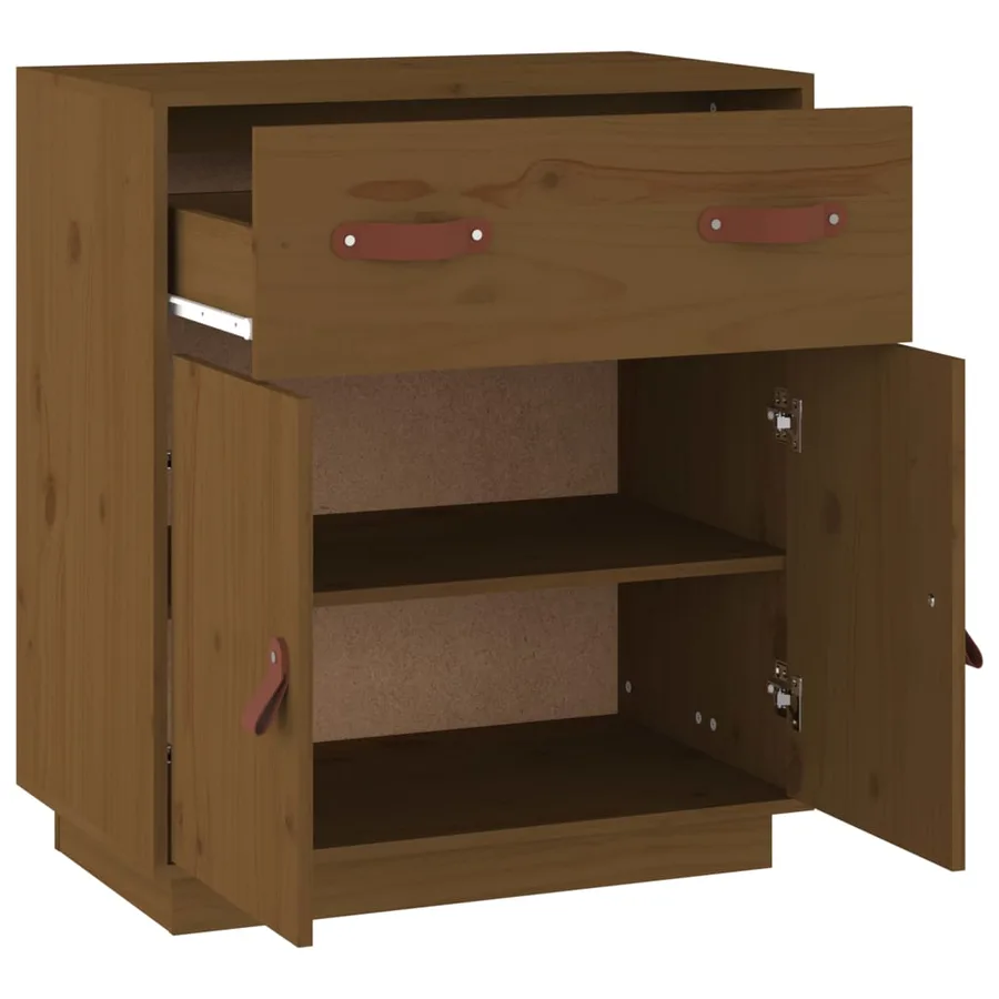 Buffet Marron miel 65,5x40x75 cm Bois massif de pin - 4