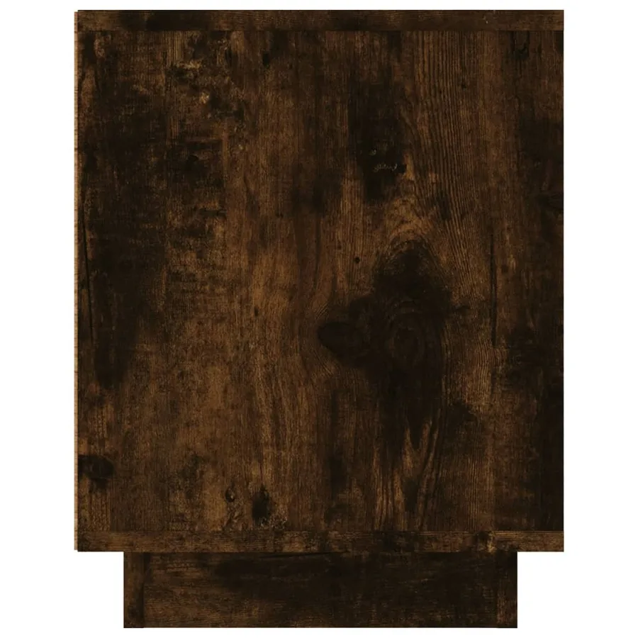 Meuble TV chêne fumé 80x35x45 cm bois d'ingénierie - 8
