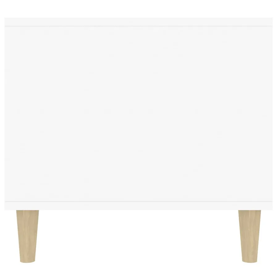 Table basse Blanc brillant 90x49x45 cm Bois d'ingénierie - 7