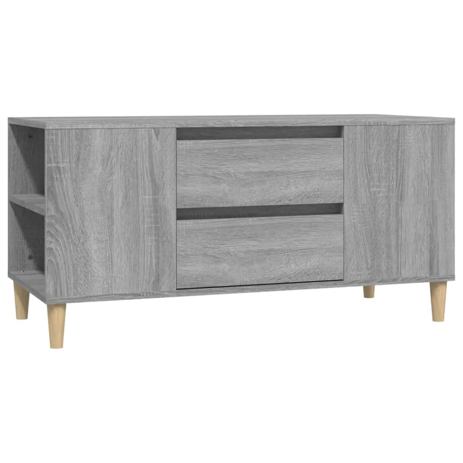 Meuble TV Sonoma gris 102x44,5x50 cm Bois d'ingénierie - 2