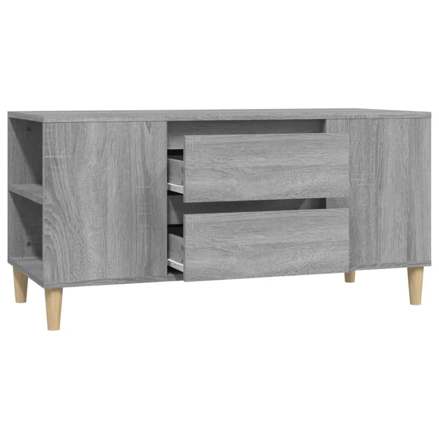 Meuble TV Sonoma gris 102x44,5x50 cm Bois d'ingénierie - 6