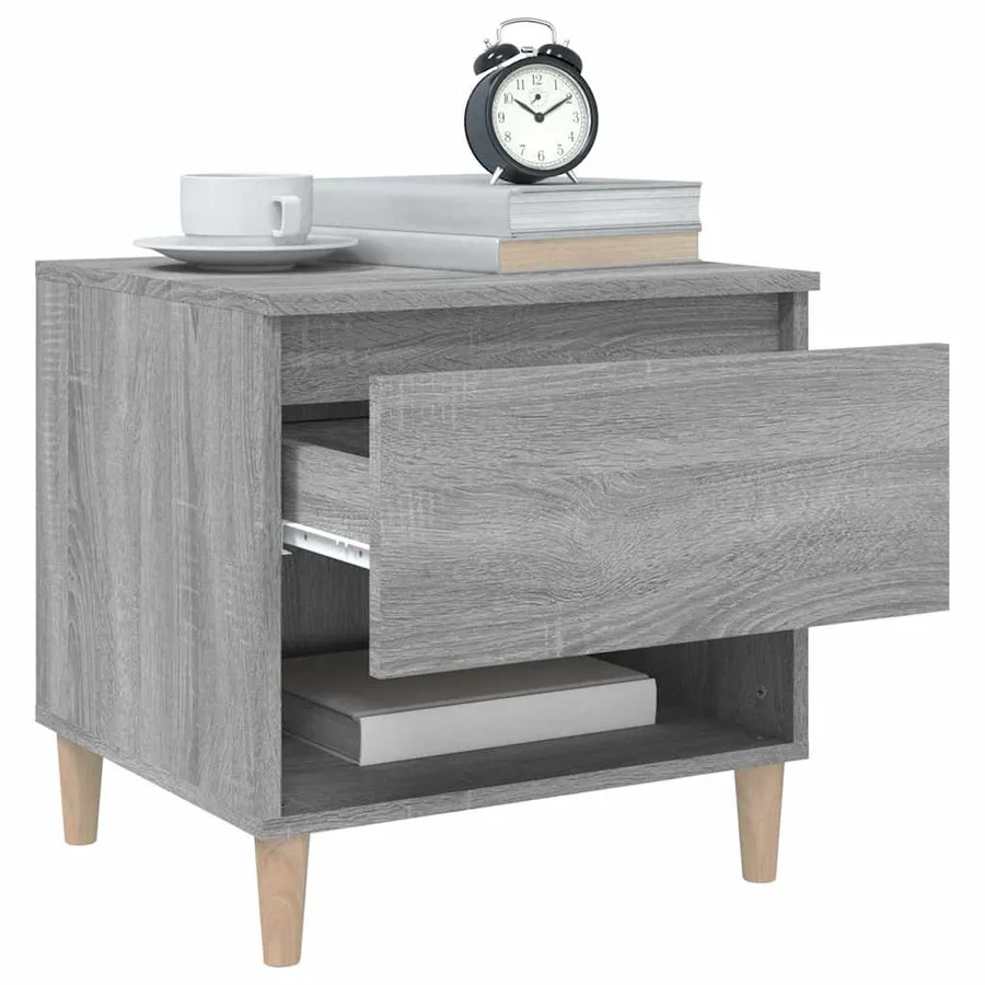 Table de chevet Sonoma gris 50x46x50 cm Bois d'ingénierie - 4