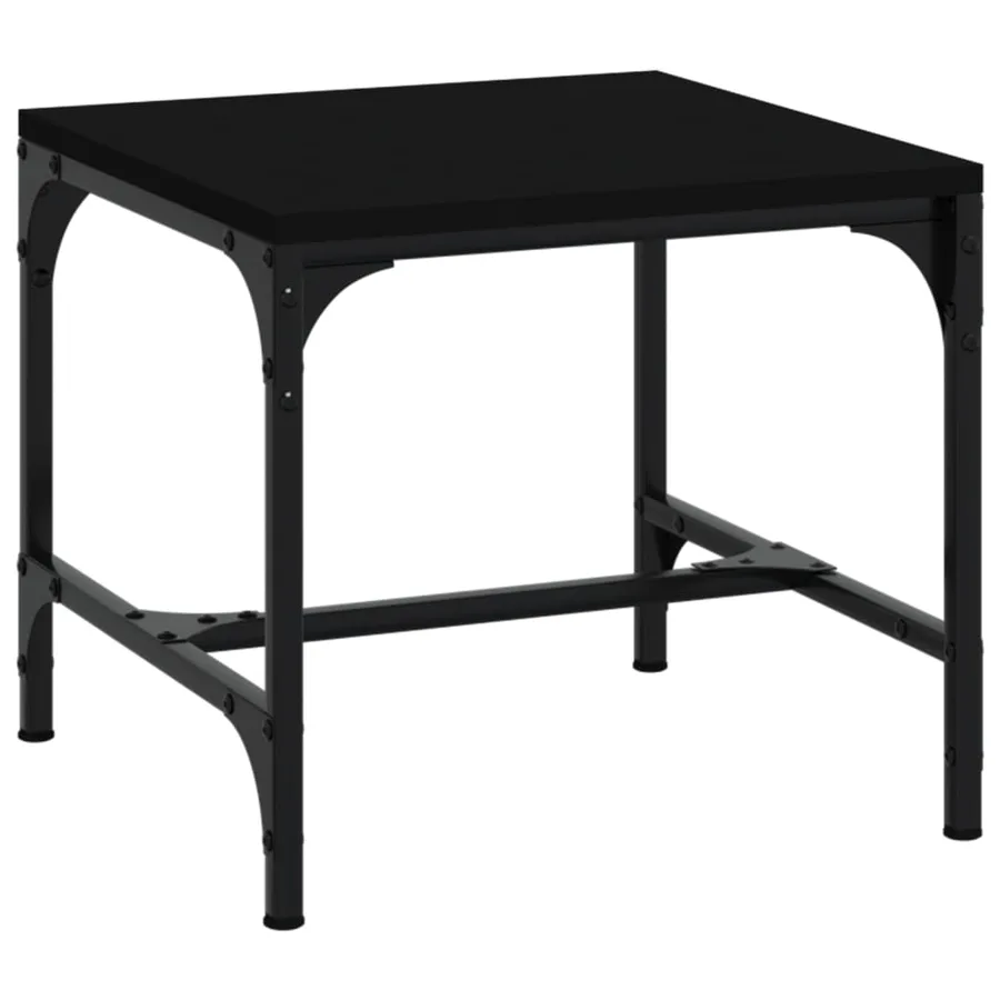 Tables d'appoint 2 pcs Noir 40x40x35 cm Bois d'ingénierie - 4