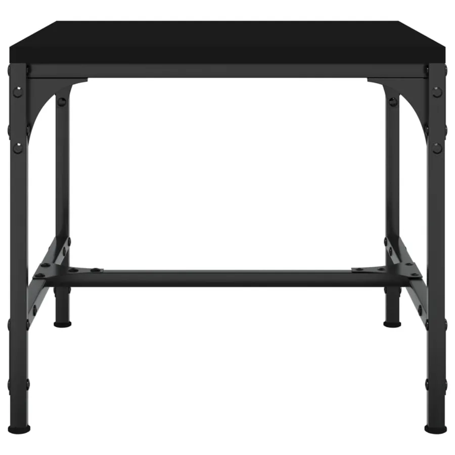 Tables d'appoint 2 pcs Noir 40x40x35 cm Bois d'ingénierie - 5