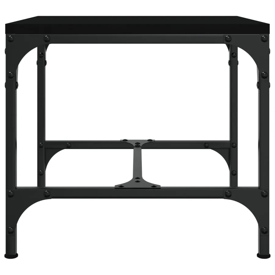 Tables d'appoint 2 pcs Noir 40x40x35 cm Bois d'ingénierie - 6
