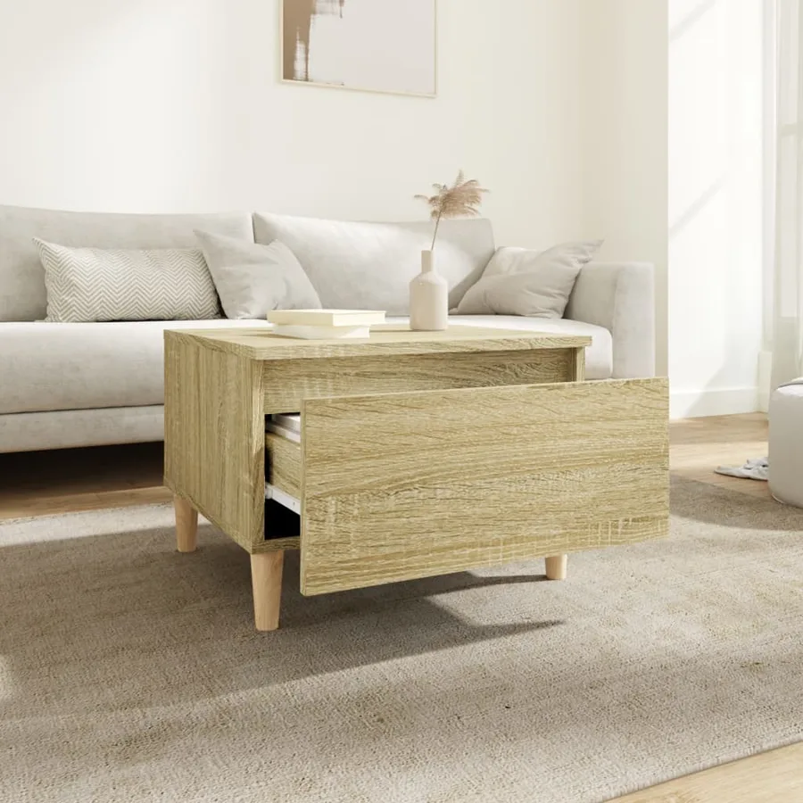 Table d'appoint Chêne sonoma 50x46x35 cm Bois d'ingénierie - 3