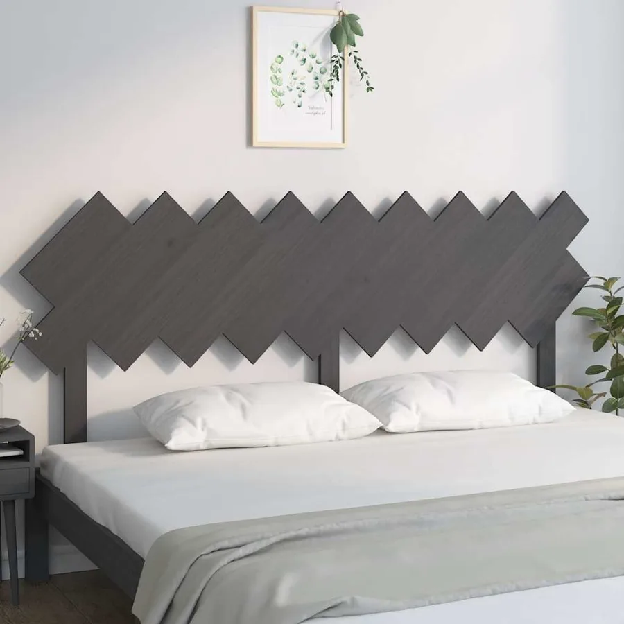 Tête de lit Gris 178x3x80,5 cm Bois massif de pin - 3