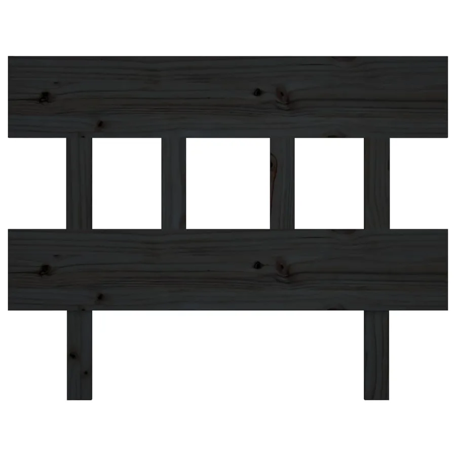 Tête de lit Noir 93,5x3x81 cm Bois massif de pin - 3